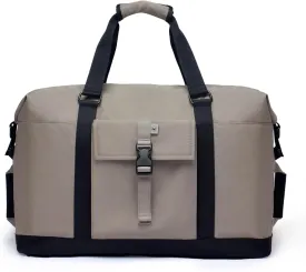 SUNNY BIRD Duffel with Utility Pouch, 40L Weekender Overnight Bag with Shoe Compartment for Travel and Sports (Grey and black)