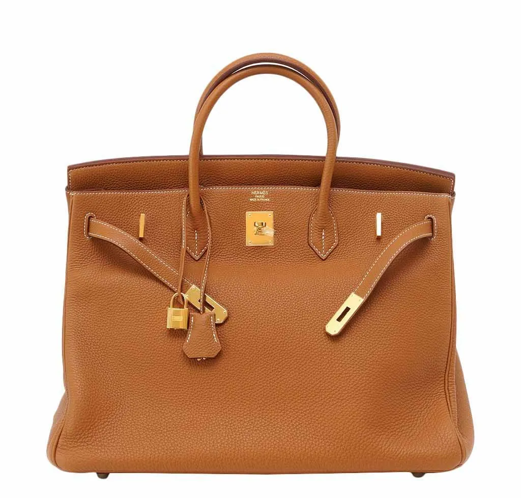 Trendy Inspired Hermès Birkin 40 Classic Gold Bag Ghw