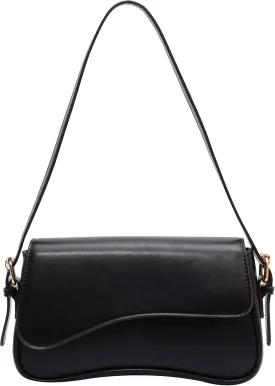 Trendy Y2K Vegan Leather Shoulder Bag for Women - Hobo Handbag, Clutch & Saddle Bag with Removable Strap
