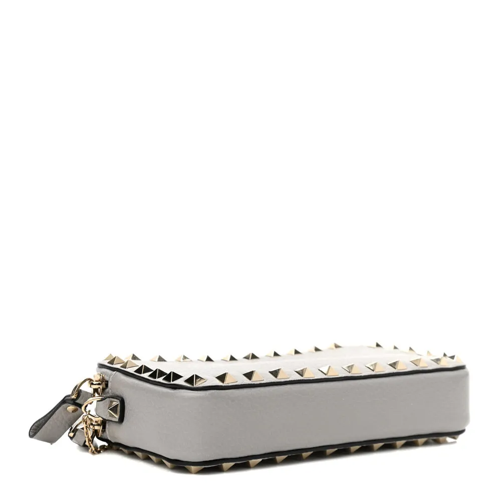 Valentino Pebbled Leather Rockstud Crossbody Bag