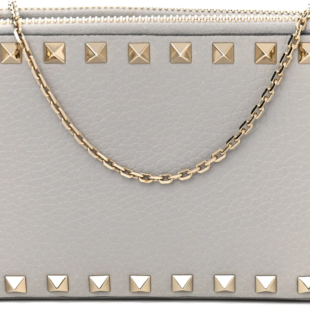 Valentino Pebbled Leather Rockstud Crossbody Bag