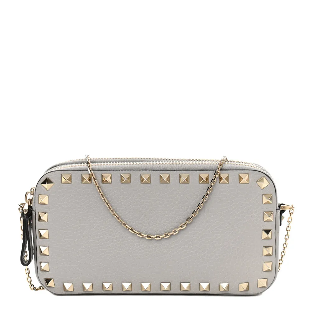 Valentino Pebbled Leather Rockstud Crossbody Bag