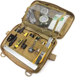 WYNEX Tactical Admin Molle Pouch, Medical EDC EMT Utility Bag Shell Design Attachment Pouches 1000D Nylon Hiking Belt Bags